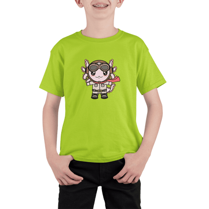 Playera Axolotzin Aviador Ajolote Adulto E Infantil