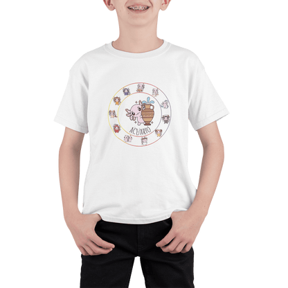 Playera Horoscopos Acuario Axolotzin Ajolote Adulto E Infantil