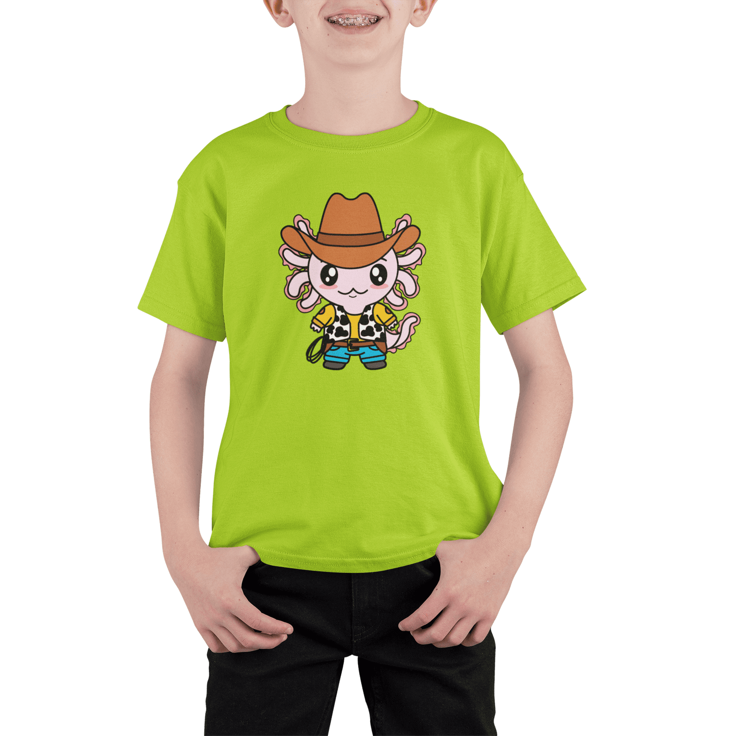 Playera Axolotzin Vaquero Ajolote Adulto E Infantil