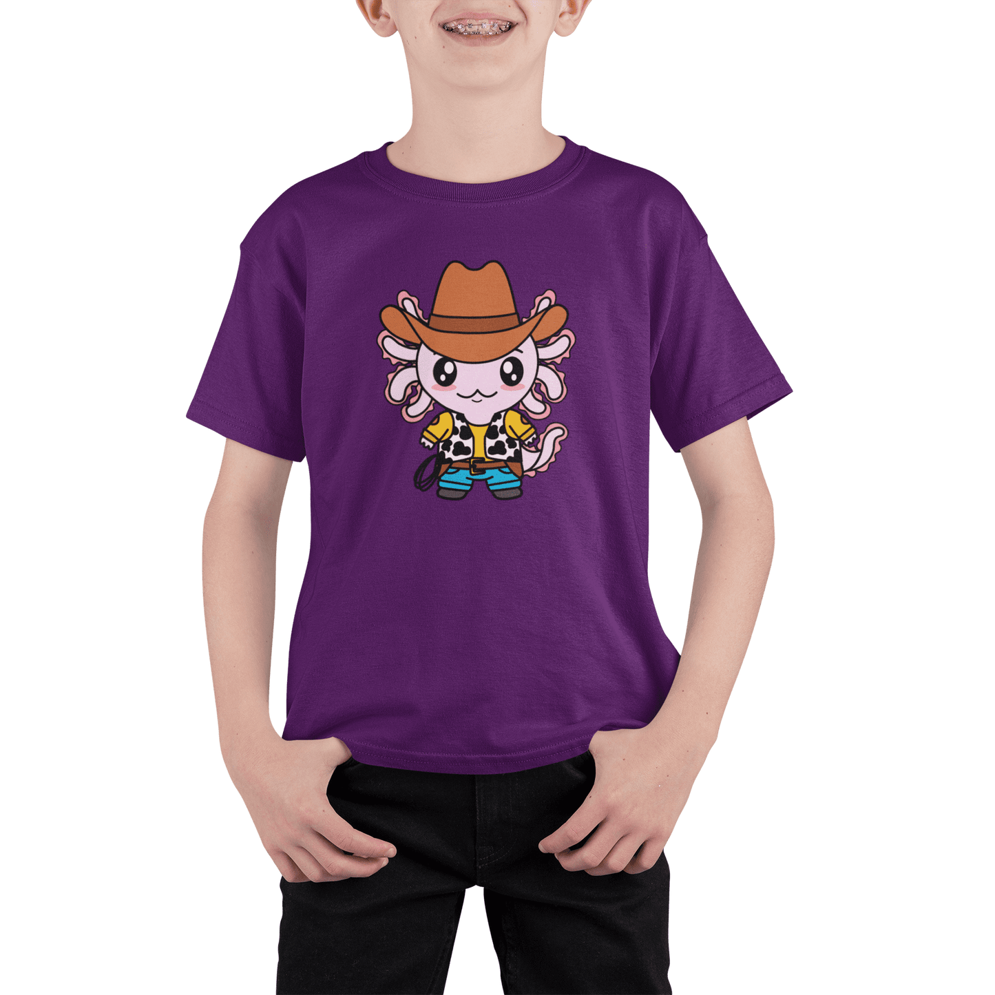 Playera Axolotzin Vaquero Ajolote Adulto E Infantil