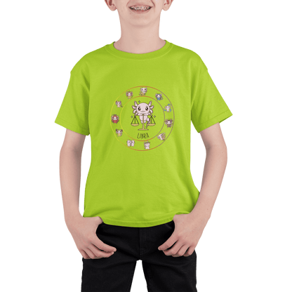 Playera Horoscopos Libra Axolotzin Ajolote Adulto E Infantil