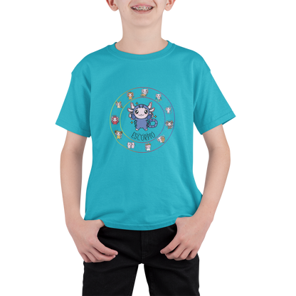 Playera Horoscopos Escorpio Axolotzin Ajolote Adulto E Infantil