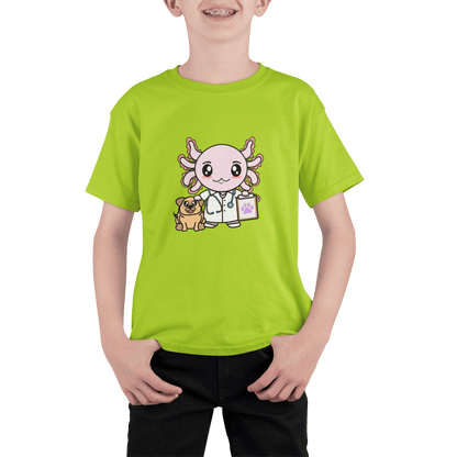 Playera Axolotzin Veterinario Ajolote Adulto E Infantil