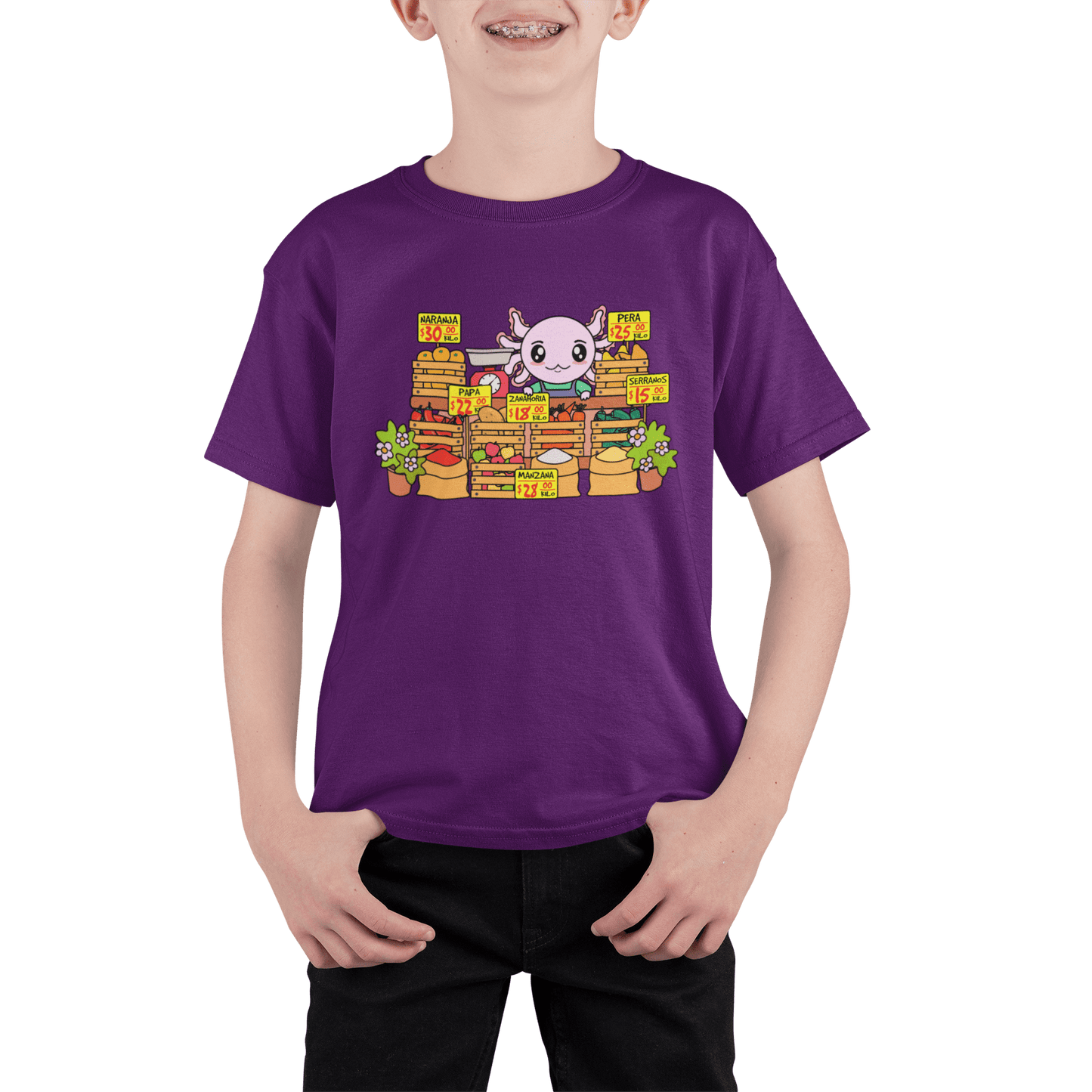 Playera Axolotzin Marchante Ajolote Adulto E Infantil
