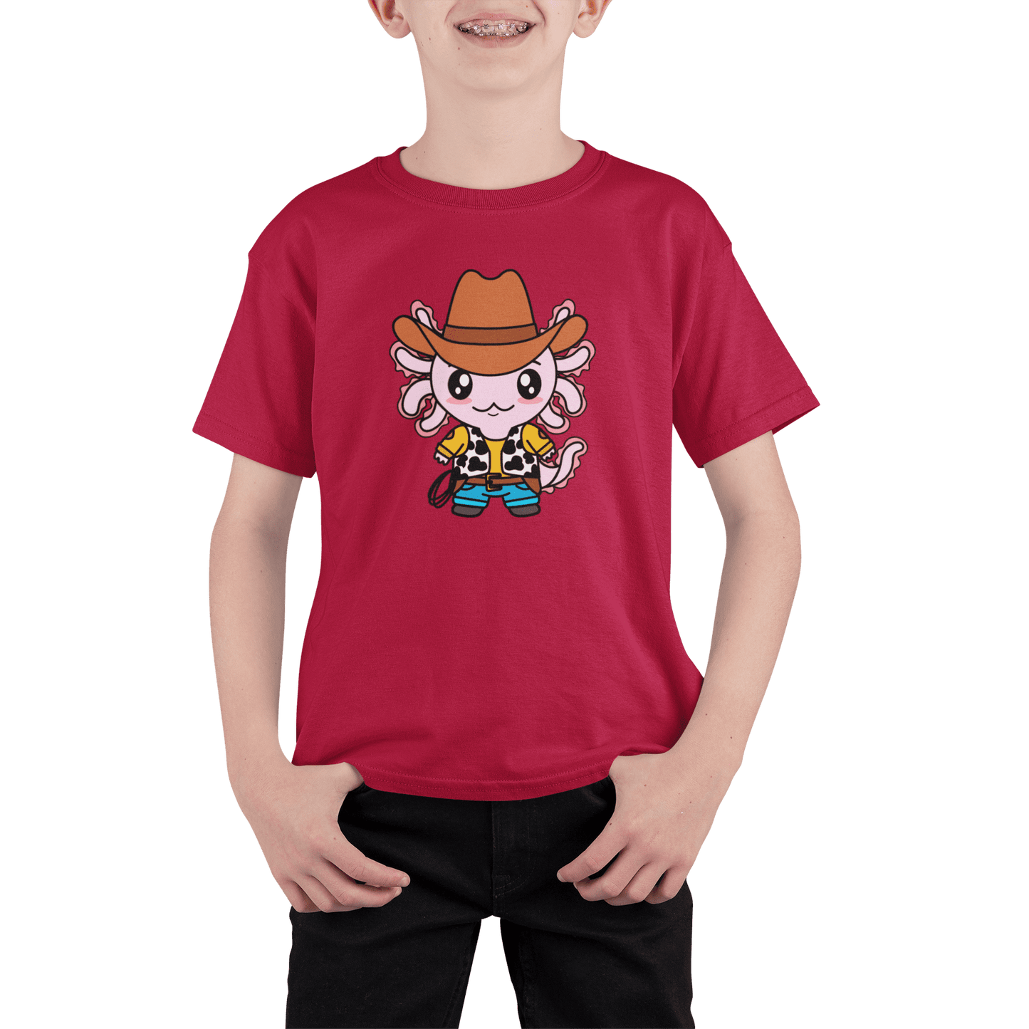 Playera Axolotzin Vaquero Ajolote Adulto E Infantil