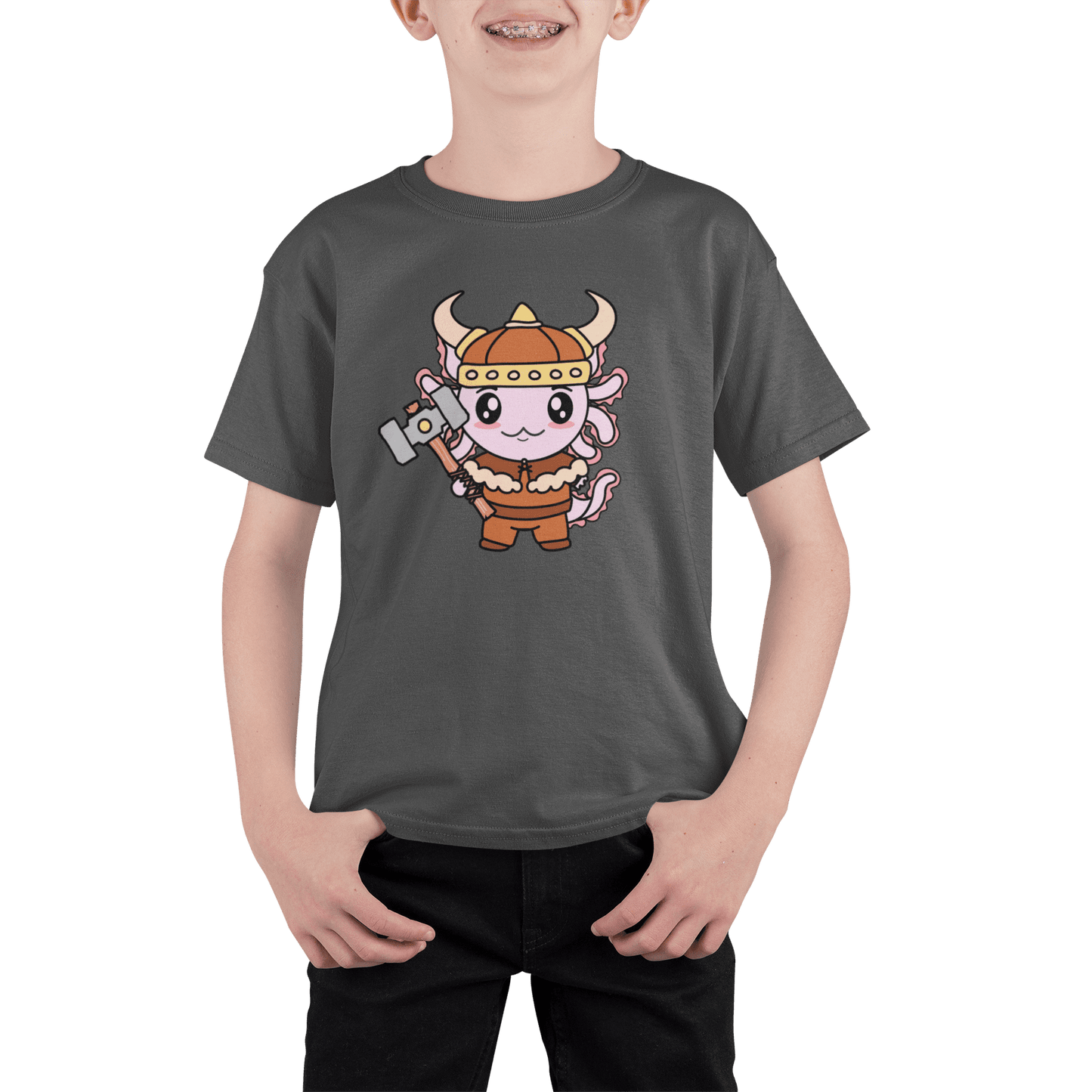 Playera Axolotzin Vikingo Ajolote Adulto E Infantil