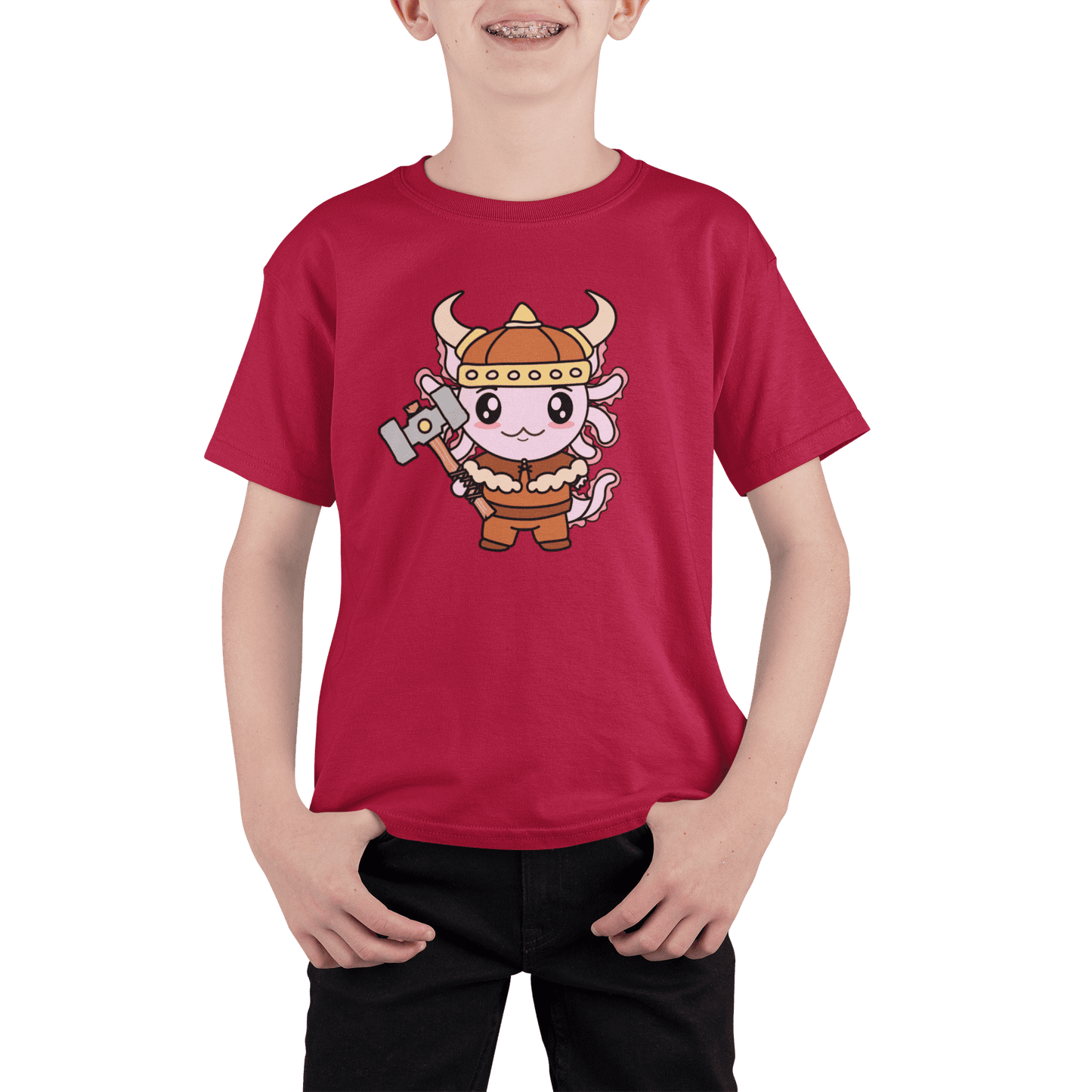 Playera Axolotzin Vikingo Ajolote Adulto E Infantil
