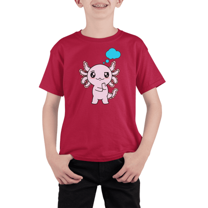 Playera Axolotzin Pensando Ajolote Adulto E Infantil