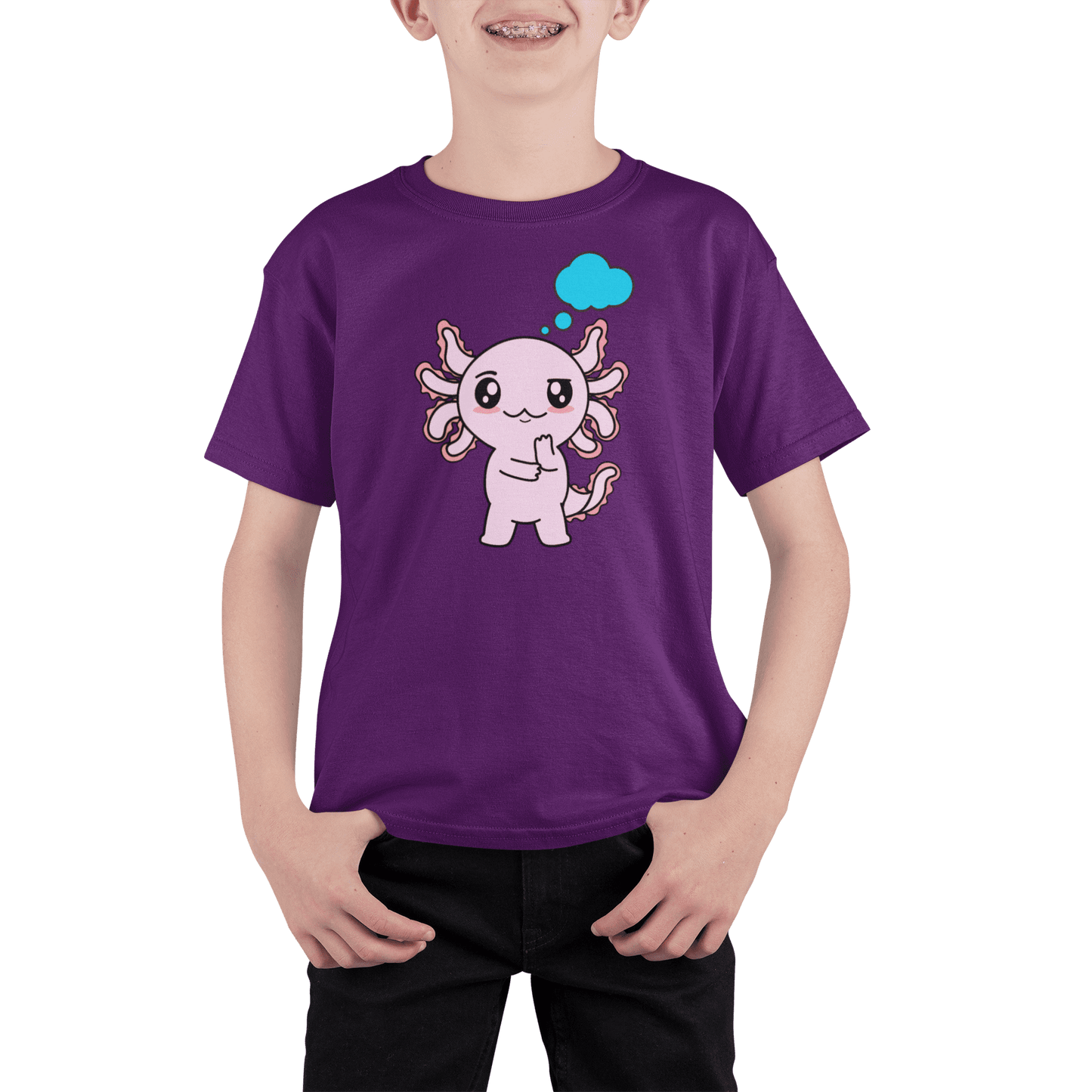 Playera Axolotzin Pensando Ajolote Adulto E Infantil
