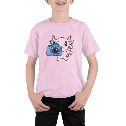 Playera Axolotzin Fotografo Ajolote Adulto E Infantil
