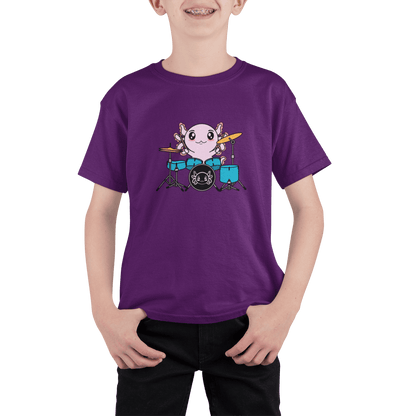 Playera Axolotzin Baterista Ajolote Adulto E Infantil