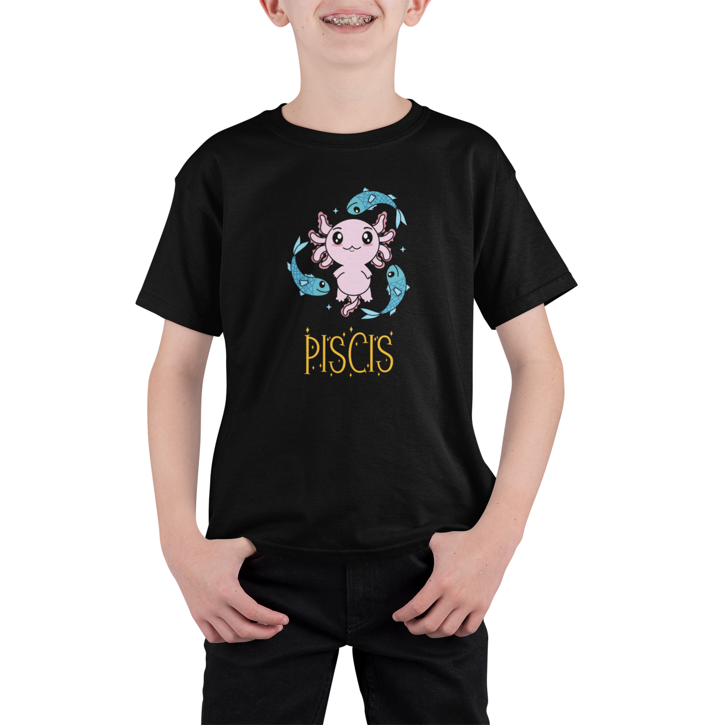 Playera Axolotzin Horoscopos Nombre Piscis Ajolote Adulto E Infantil