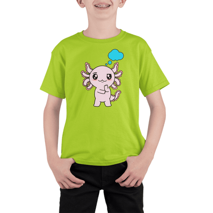 Playera Axolotzin Pensando Ajolote Adulto E Infantil