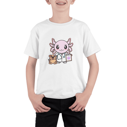 Playera Axolotzin Veterinario Ajolote Adulto E Infantil