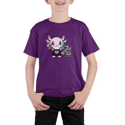 Playera Axolotzin Barbero Ajolote Adulto E Infantil
