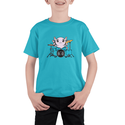 Playera Axolotzin Baterista Ajolote Adulto E Infantil