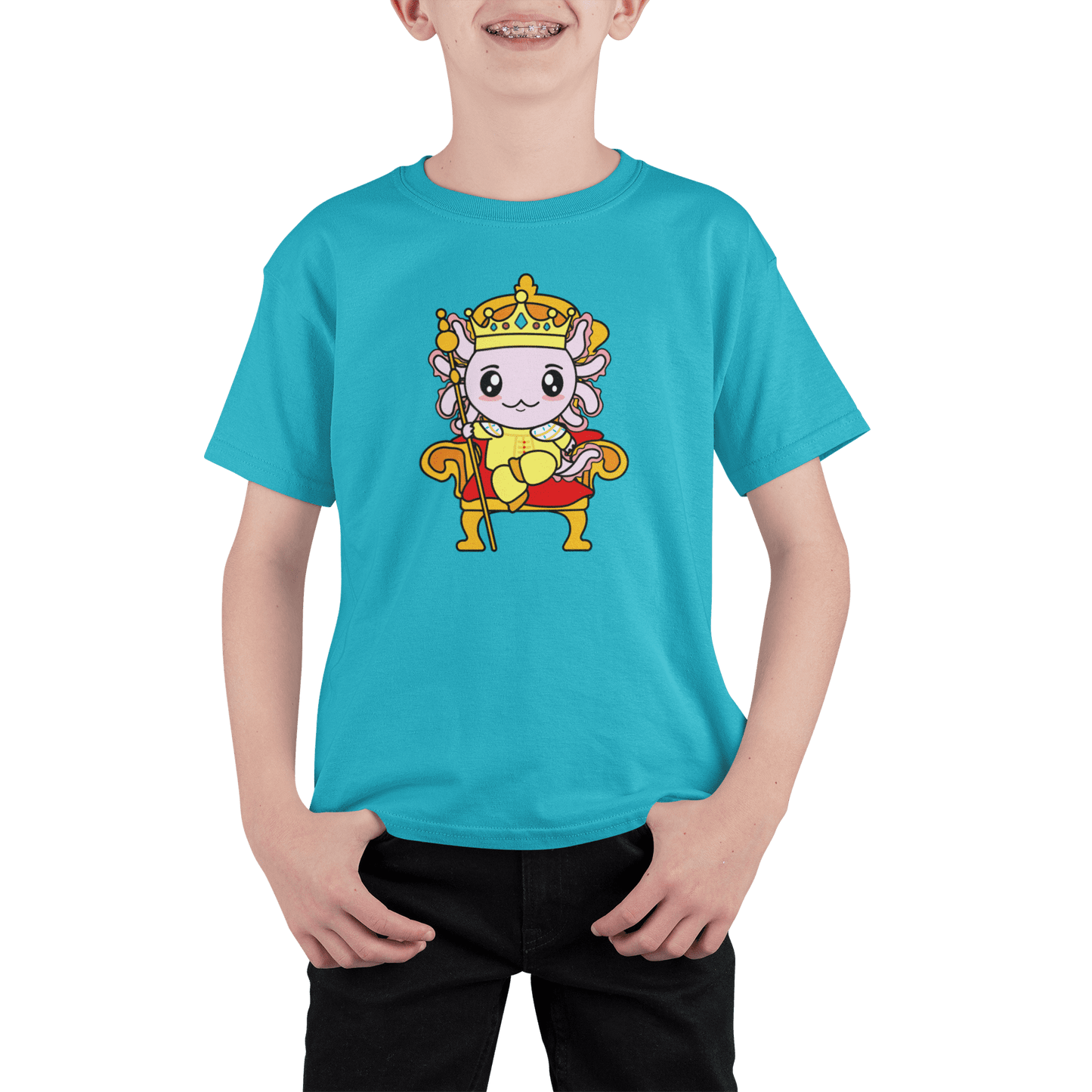 Playera Axolotzin Rey Ajolote Adulto E Infantil