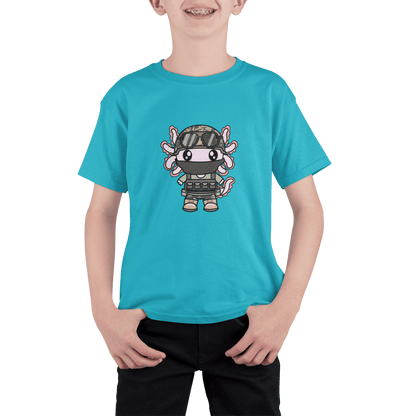 Playera Axolotzin Militar Ajolote Adulto E Infantil