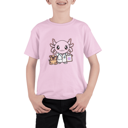 Playera Axolotzin Veterinario Ajolote Adulto E Infantil