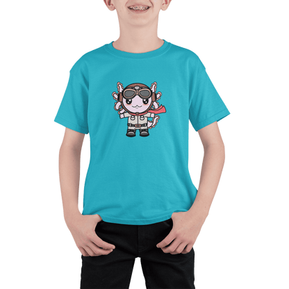 Playera Axolotzin Aviador Ajolote Adulto E Infantil