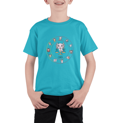 Playera Horoscopos Libra Axolotzin Ajolote Adulto E Infantil