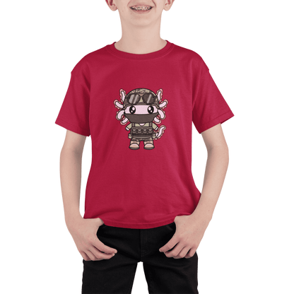 Playera Axolotzin Militar Ajolote Adulto E Infantil