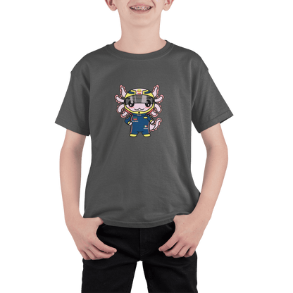 Playera Axolotzin Piloto De Carreras Ajolote Adulto E Infantil