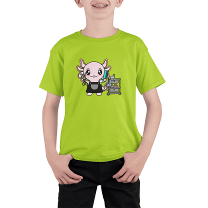 Playera Axolotzin Barbero Ajolote Adulto E Infantil