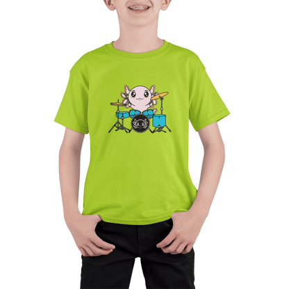 Playera Axolotzin Baterista Ajolote Adulto E Infantil