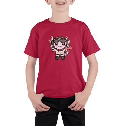 Playera Axolotzin Aviador Ajolote Adulto E Infantil