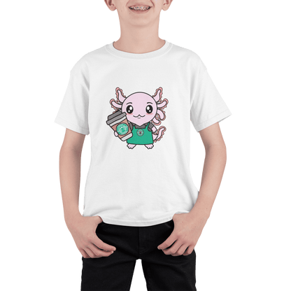 Playera Axolotzin Barista Ajolote Adulto E Infantil