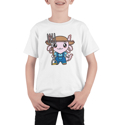 Playera Axolotzin Granjero Ajolote Adulto E Infantil