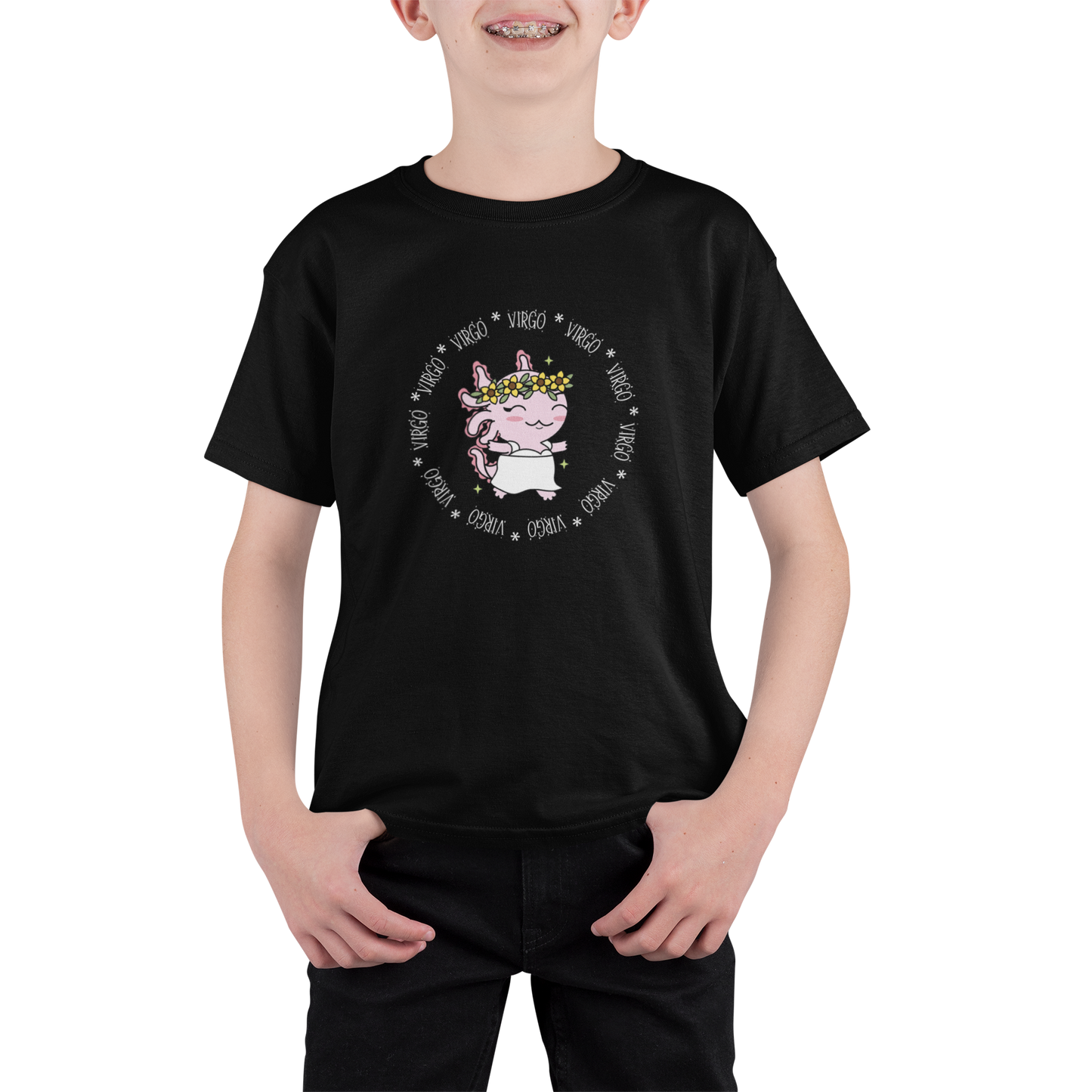 Playera Axolotzin Horoscopos Aro Virgo Ajolote Adulto E Infantil
