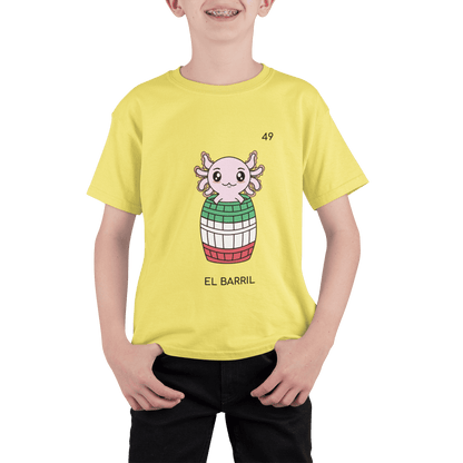 Playera Axoloteria El Barril Ajolote Adulto E Infantil