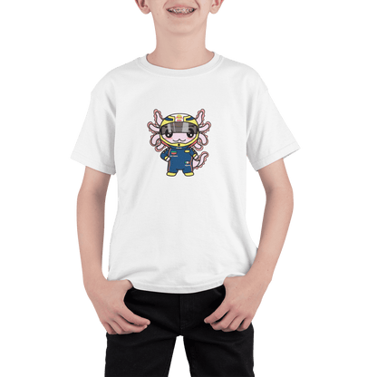 Playera Axolotzin Piloto De Carreras Ajolote Adulto E Infantil