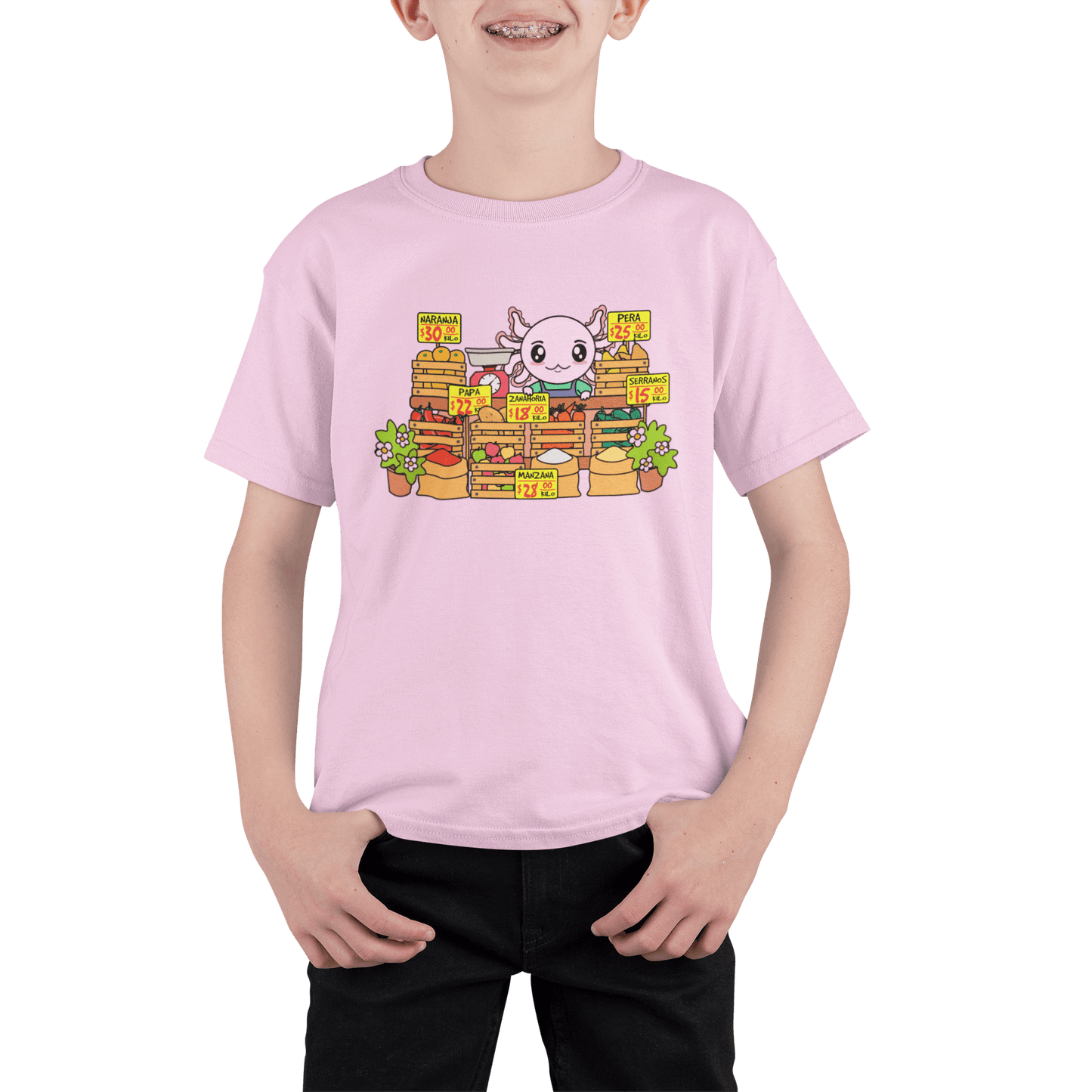 Playera Axolotzin Marchante Ajolote Adulto E Infantil