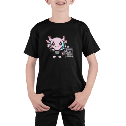 Playera Axolotzin Barbero Ajolote Adulto E Infantil