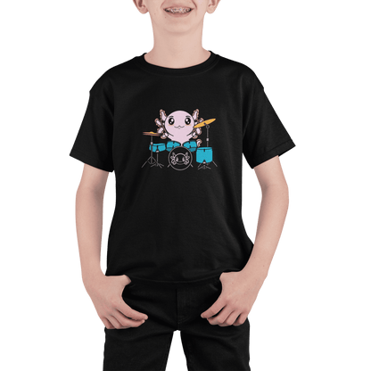 Playera Axolotzin Baterista Ajolote Adulto E Infantil