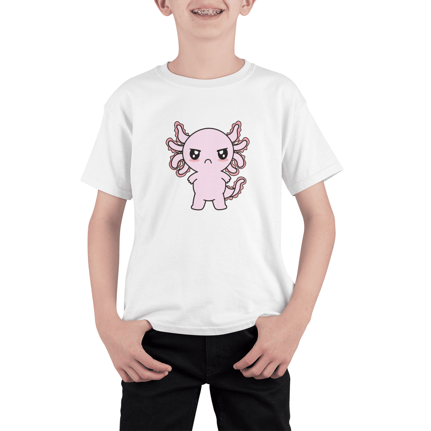 Playera Axolotzin Enojado Ajolote Adulto E Infantil