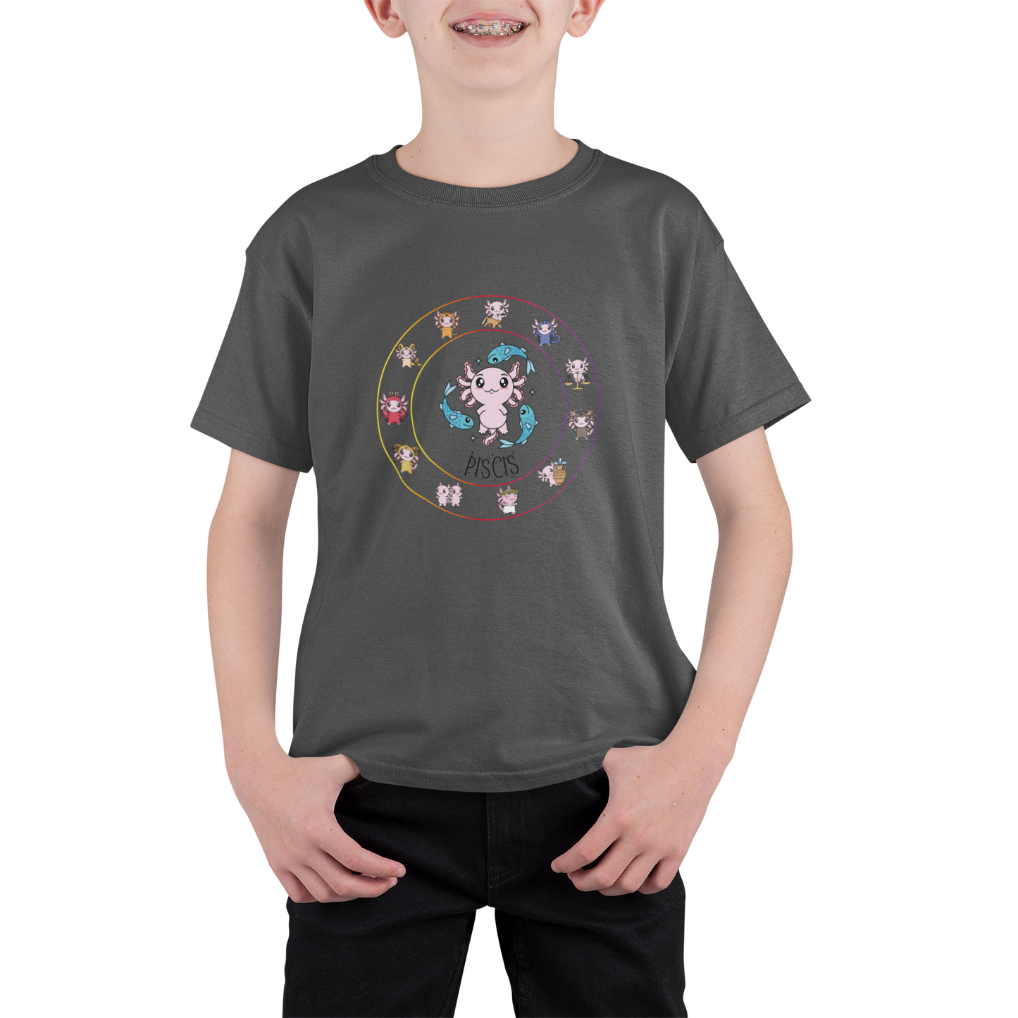 Playera Horoscopos Piscis Axolotzin Ajolote Adulto E Infantil