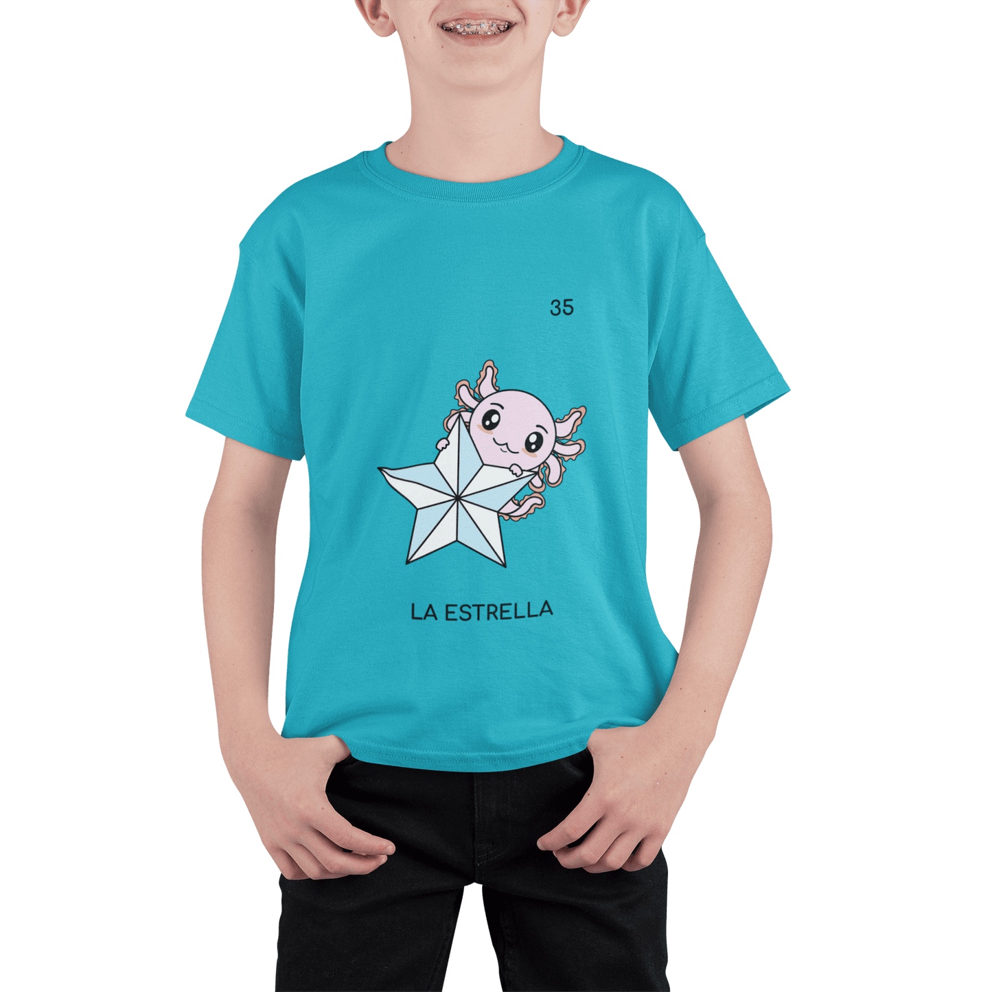 Playera Axoloteria La Estrella Ajolote Adulto E Infantil
