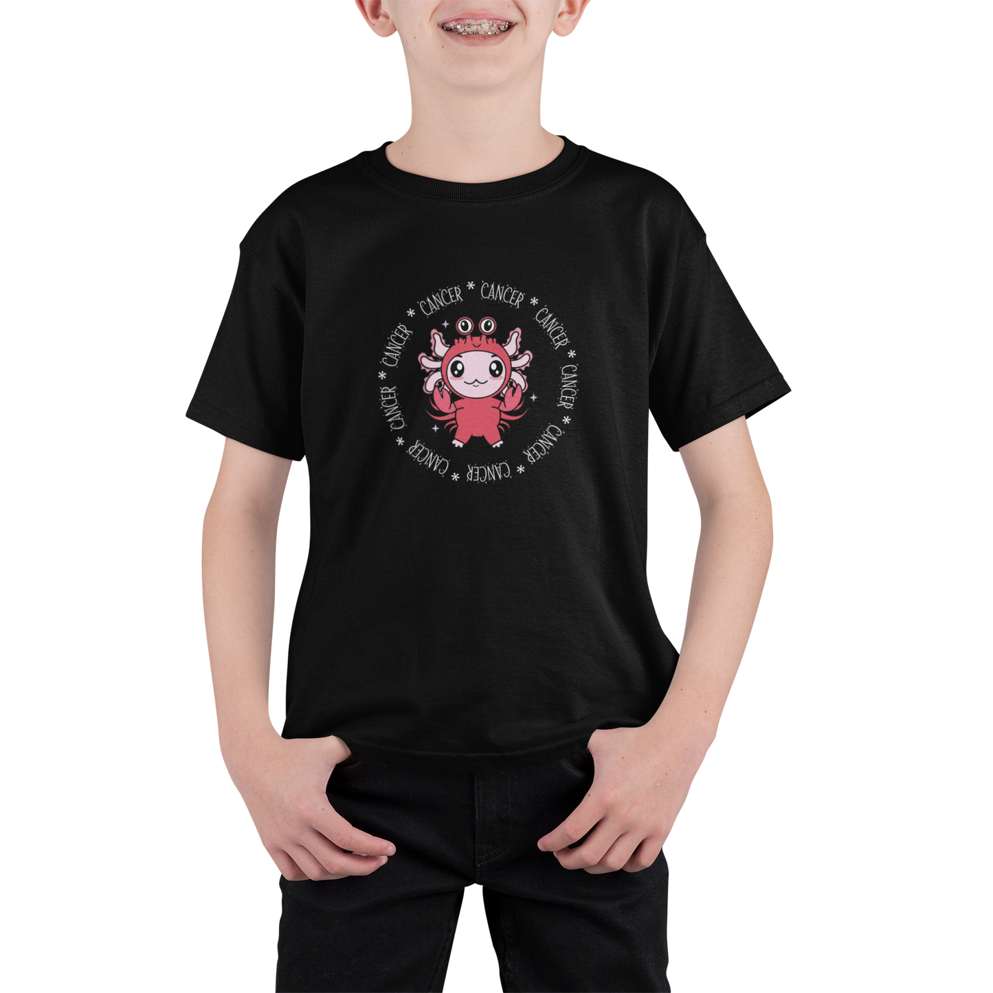 Playera Axolotzin Horoscopos Aro Cancer Ajolote Adulto E Infantil