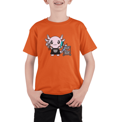Playera Axolotzin Barbero Ajolote Adulto E Infantil