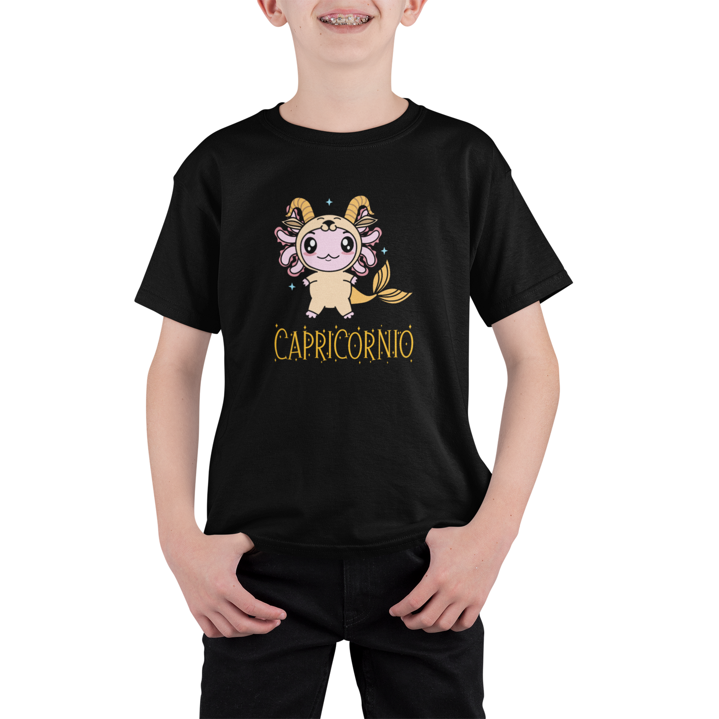 Playera Axolotzin Horoscopos Nombre Capricornio Ajolote Adulto E Infantil