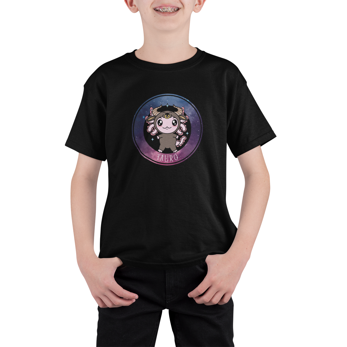 Playera Axolotzin Horoscopos Galaxy Tauro Ajolote Adulto E Infantil