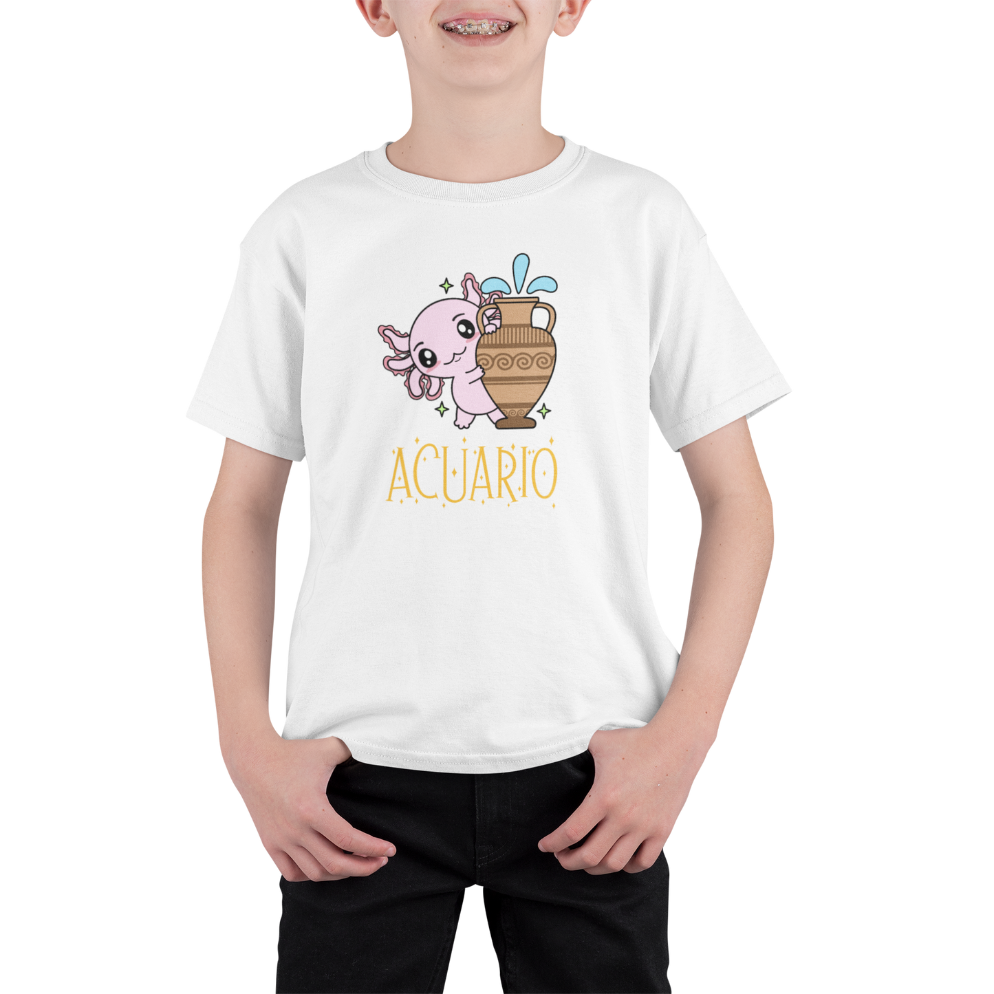 Playera Axolotzin Horoscopos Nombre Acuario Ajolote Adulto E Infantil