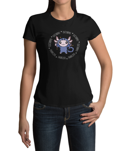 Playera Axolotzin Horoscopos Aro Escorpio Ajolote Adulto E Infantil