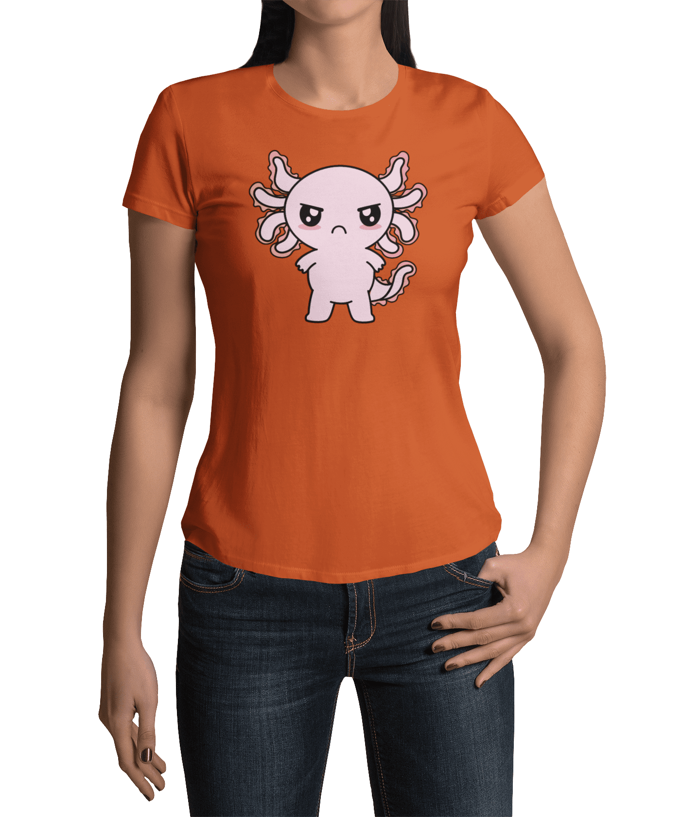 Playera Axolotzin Enojado Ajolote Adulto E Infantil