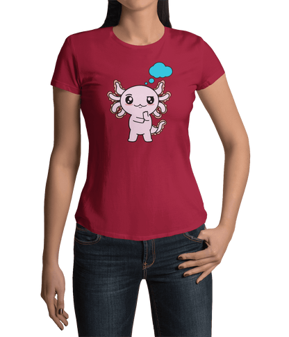 Playera Axolotzin Pensando Ajolote Adulto E Infantil