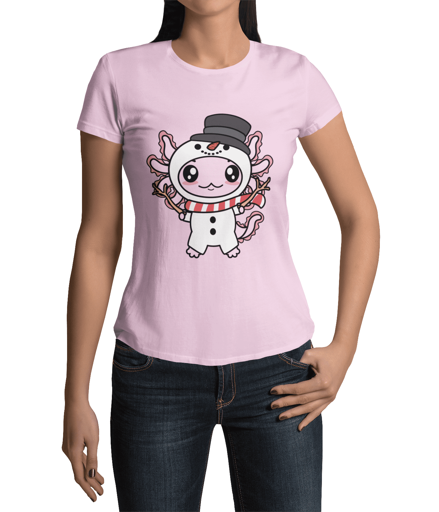 Axolotzin Muñeco De Nieve Ajolote Navidad